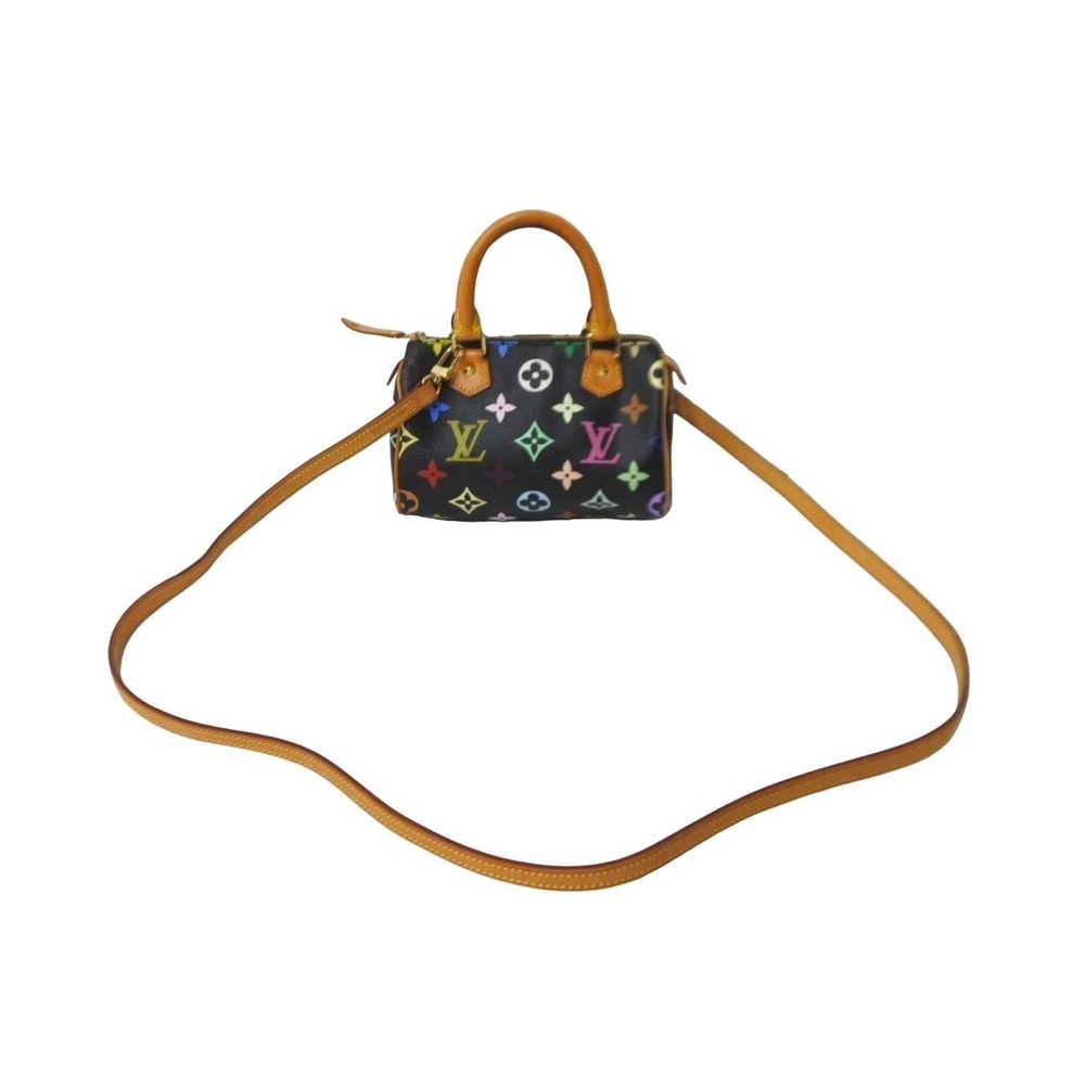LOUIS VUITTON Speedy handbag Monogram Multicolore Multicolor Black Gold